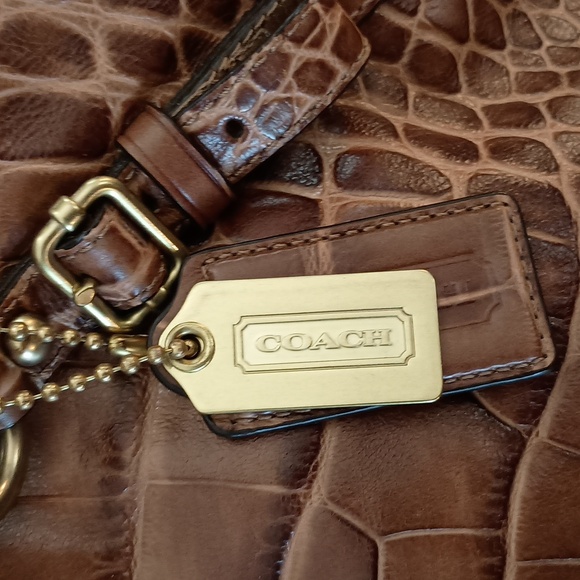 COACH Ashley Cognac Croc - Picture 2 of 9